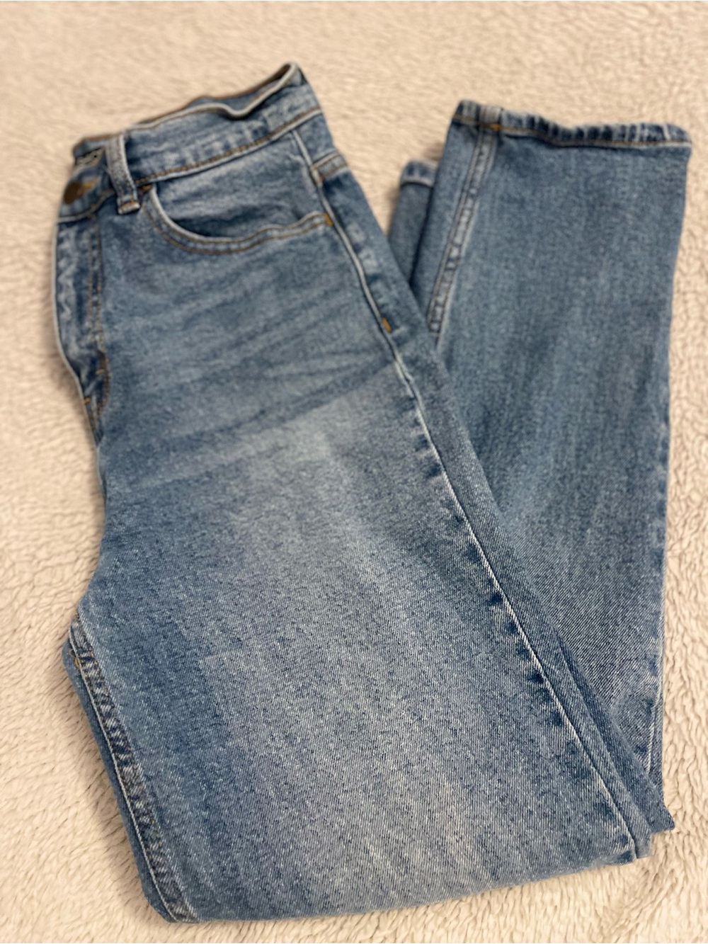 Fashion Nova Classic High-Rise Straight Leg Jeans - Light Blue